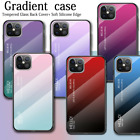 Gradient Color Glass Phone Case For Xiaomi 8 9 10 11 CC9 Mix Max K20 K30 K40