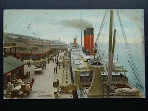 Merseyside LIVERPOOL Landung Stage / Dampfschiffe um 1904 Postkarte von Hartmann - Bild 1 von 2
