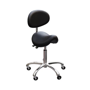 Spa Numa LOLA Esthetician Saddle Stool with Backrest Metal Base - 1025 4 Colors - Picture 1 of 33