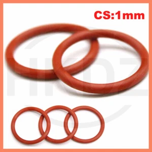 O-Ring Ø 5- 46 mm Schnurstärke 1 mm Kolbenringe Silikon Dichtring Oring Nullring - Picture 1 of 12