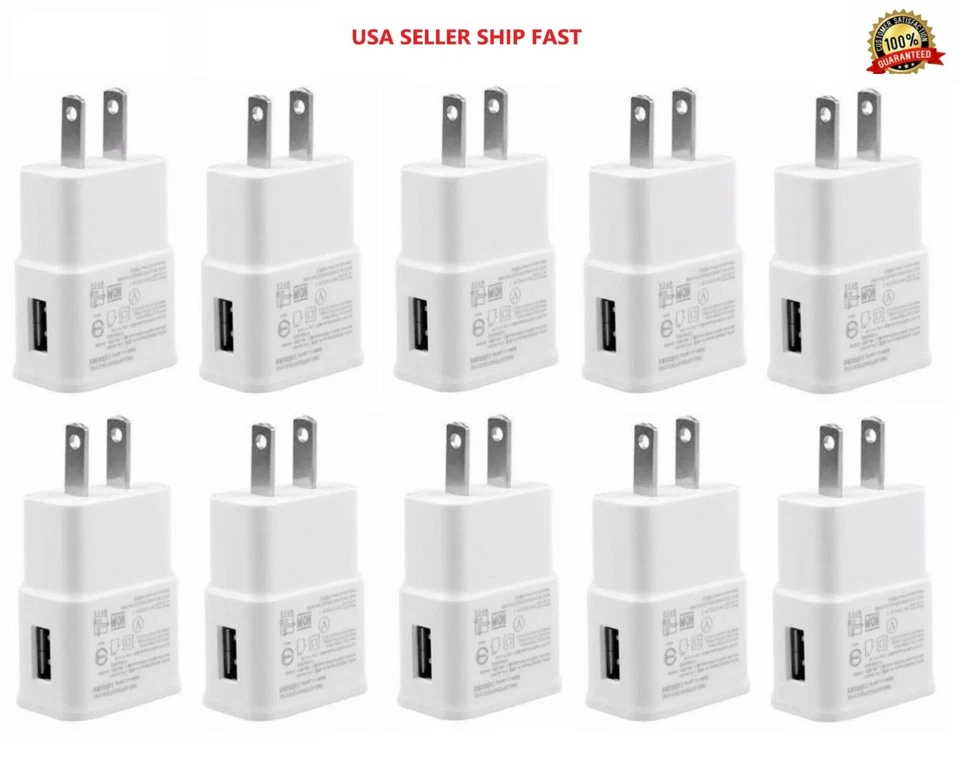 10x 2A USB Power Adapter AC Home Wall Charger US Plug For Samsung LG Amazon HTC - Image 1 of 1