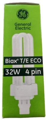 GE Biax T/E Eco 32W 4 Pin Plug-In Fluorescent Light Bulb - Image 1 of 2