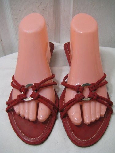 TOD’S TODS scarpe sandalo donna rosso con cinturino in pelle misura 38 5 8