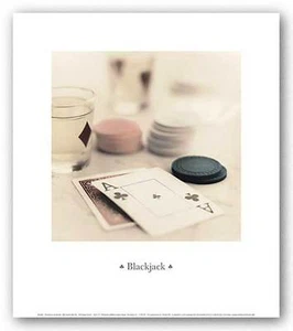 STAMPA ARTISTICA Blackjack Alan Blaustein - Foto 1 di 1