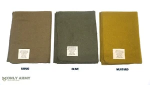 Army Surplus 75% Wool Blanket - 3 Colours Large Size 200x155cm Camping Bushcraft - Picture 1 of 10