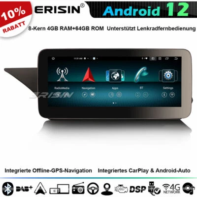 10.25" CarPlay Android 13 IPS Autoradio GPS Navi DSP Mercedes Benz E-Klasse W212 - Bild 1 von 4