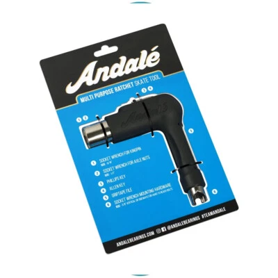 Andale Skateboard Multi Purpose Ratchet Skate Tool Black