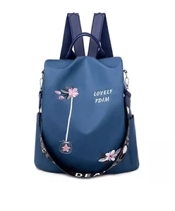 Nueva Mochila Antirrobo Multifunción Oxford Bolso de Hombro de Tela en Color Azul - Imagen 1 de 2