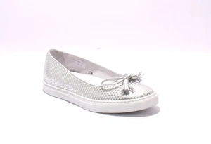 Diego Bellini 5007 Silver Leather Slip-On Bow Loafer Shoes 41 / US 11 - Picture 1 of 8
