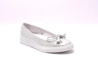 Diego Bellini 5007 Zapatos Mocasines de Cuero Plateado Sin Cordones con Lazo 41 / EE. UU. 11 Foto 1 de 4