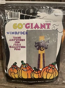 Vintage 1990er Halloween Spinne 3D Windsack Dekoration 60" hängende Rohr Flagge - Bild 1 von 4