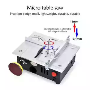 Mini Multifunctional Table Saw Electric Small Woodworking Lathe Slicer - Picture 1 of 15