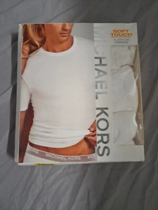 Michael Kors Soft Touch Cotton Modal Crew Neck XL Undershirt 3 Pack NEW IN BOX - Picture 1 of 3