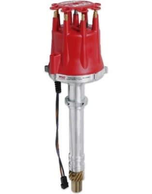 NEW MSD PRO BILLET DISTRIBUTOR,RED HEI STYLE CAP,MSD 6-7-8-10 SERIES,CHEVY V8 - Image 1 of 2
