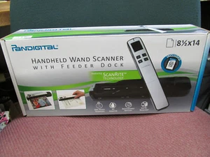 PANSCN10RD PANDIGITAL HANDHELD WAND SCANNER wFEEDER DOCK RED 8.5"x14" FREESHIP - Photo 1/5