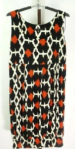 Tiana B. Womens Ladies Black Multicolor Print Sleeveless Sheath Dress Size M - Picture 1 of 3