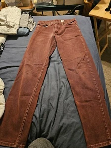 Vintage 80’s Levi’s 550 Maroon Burgundy Red Jeans Made In USA 31x32 - Bild 1 von 8