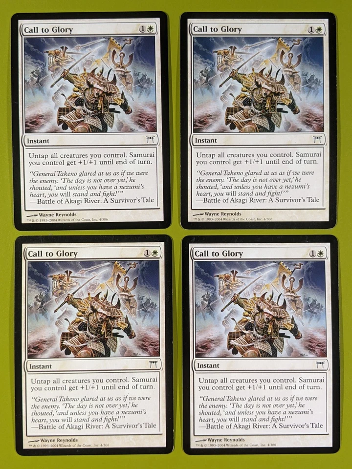 Call to Glory x4 Champions of Kamigawa 4x Playset Magic the Gathering MTG - Image 1 of 1
