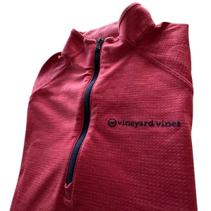 Vineyard Vines Performance 1/4 Cremallera Adulto XS Rojo Coral Manga Larga Comodidad - Imagen 1 de 9
