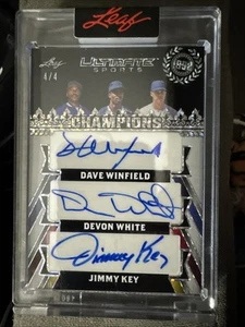 2024 Leaf Ultimate Sports 1992 Champions /4 Winfield, White, Key - Picture 1 of 2