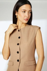 Principles Taupe Waistcoat Womens Daywear Suits - Picture 1 of 4