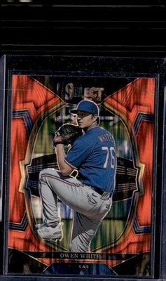 2023 Panini Select #52 Owen White Orange Flash Prizm - Image 1 of 2
