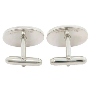 Tiffany & Co. Gemelli ovali in argento 925 lucido grado A da uomo - Foto 1 di 5