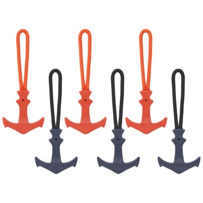 6 piezas de repuesto de extensión de cremallera de nailon con forma de anclaje de alta resistencia para bolsas Foto 1 de 4