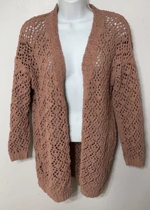 Moon & Madison Cardigan Open Knit Sweater Women’s Small Boho Cozy Layering - Picture 1 of 8