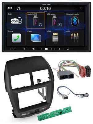 Alpine Bluetooth 2DIN MP3 DAB USB Autoradio für Mitsubishi ASX 2010-2014 - Bild 1 von 4