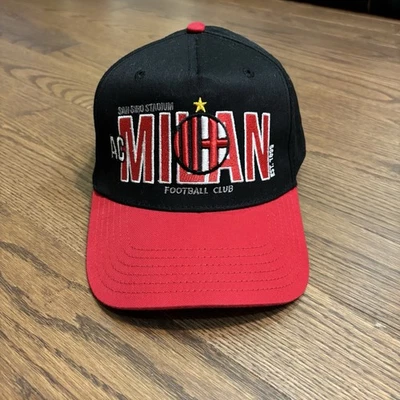 De colección AC Milan SnapBack Sombrero Bordado Fútbol Fútbol Negro Rojo Inglaterra Reino Unido  Foto 1 de 4