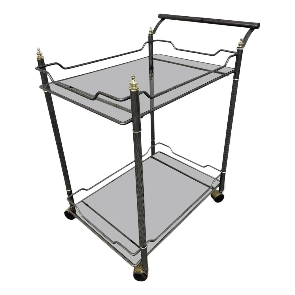 Carro de servir Hollywood Regency vintage Foto 1 de 4