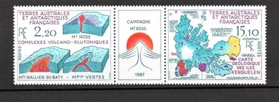 France Antarctica (TAAF) 1988 set Mount Ross/Maps stamps (Michel 242/43) MNH - Image 1 of 2