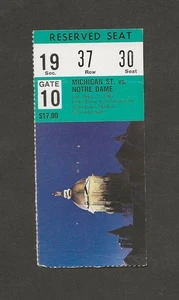 NOTRE DAME vs MICHIGAN STATE ticket stub  September 21, 1985 - Picture 1 of 2