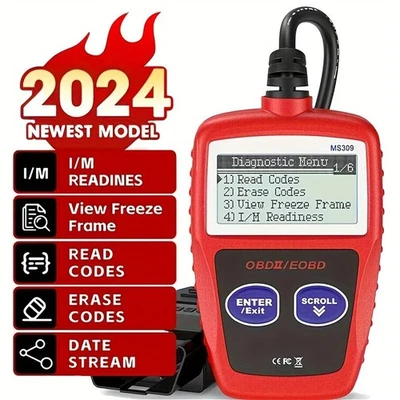 Car Fault Code Reader Engine Diagnostic Scanner Reset Tools MS309 OBD2 OBDII UK - Image 1 of 4