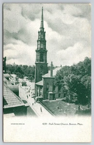 Postal de Park Street Church & Cemetery, Boston Massachusetts 1900 - Imagen 1 de 4