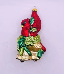 Cardinal Blown Glass Christmas Holiday Season Tree Ornament 5” - Picture 1 of 5