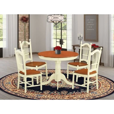 5 Pckitchen Nook Dining Set for 2-dinette Table and 2 Kitchen ... - Image 1 of 4