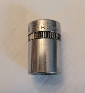 Vintage Duro Chrome Made In USA 4512S 3/8", 8 point, 1/4" Drive Socket - Picture 1 of 5