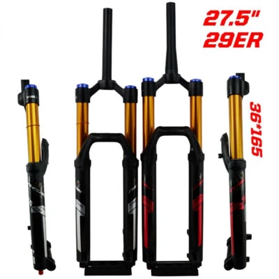 Mtb Air Fork Bicycle Suspension Forks 27.5/ 29inch Air Resilience/Oil Damping - Image 1 of 4