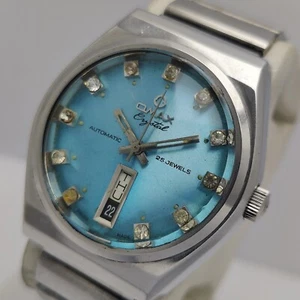 Omax Crystal Automatic 25 Jewels Day/Date Cal.2879 Vintage Men's Watch - Picture 1 of 10