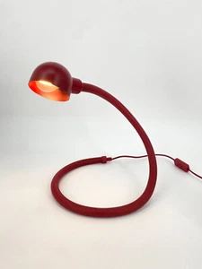 * SNAKE TISCHLAMPE WIE HEBI VALENTI ISAO HOSOE DESIGN ROT 1970ER - Bild 1 von 17
