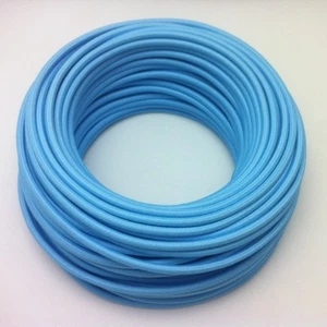 1-adrig Einzelader Hellblau 1x0,75 Textilkabel Lampenkabel 100m-Rolle Design EU - Bild 1 von 1
