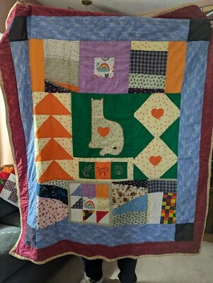 Стеганые одеяла. Домашнее дело. Смешанный блок лоскутного одеяла. 100% хлопок ватин. Материал хлопок. Новый - Изображение 1 из 3