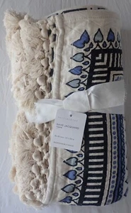NWT POTTERY BARN SKYE JACQUARD 100% COTTON TABLE THROW 50" x 60" $129 MSRP - Picture 1 of 13