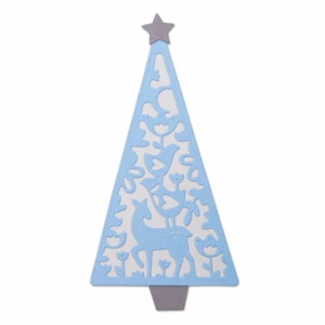 Juego de troqueles Sizzix Thinlits 4 piezas - árbol de Navidad popular de Lisa Jones 663442 - Imagen 1 de 2