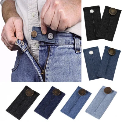 Jeans Pants Extension Metal Buttons DIY Sewing Trousers Extender Button Belt - Image 1 of 4