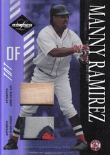 2003 Leaf Limited TNT Prime Baseball Card #48 Manny Ramirez H Bat- PATCH /25