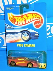 Hot Wheels Mid 1990s Blue Card #202 1993 Camaro Purple w/ UHs White Interior - Picture 1 of 3