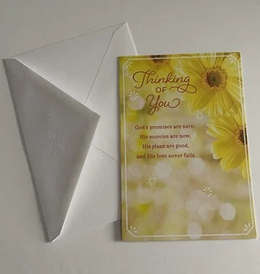 NUEVA Tarjeta de felicitación y Sobre Religioso THINKING OF YOU Hallmark - Imagen 1 de 5
